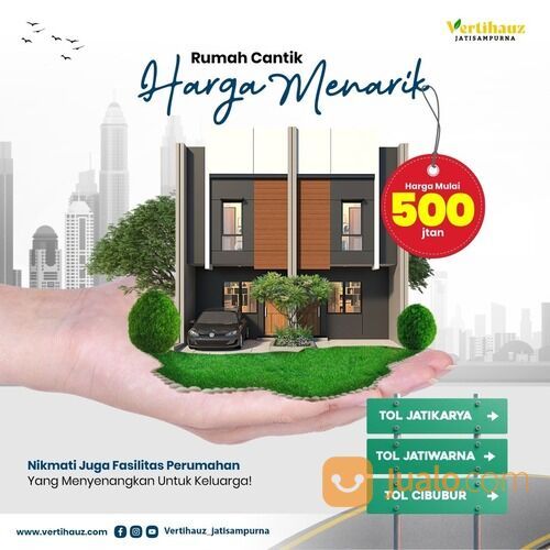 Vertihauz Jatisampurna - 2 Lantai Start 500jtan Dp 20jt Hanya 1/2 harga Pasar