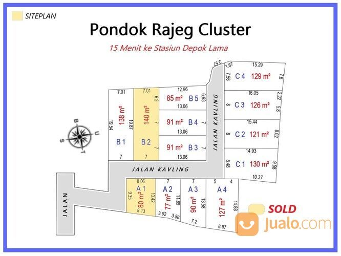 Tanah Murah 1 Jutaan Dekat Alun Alun Depok. Terima SHM