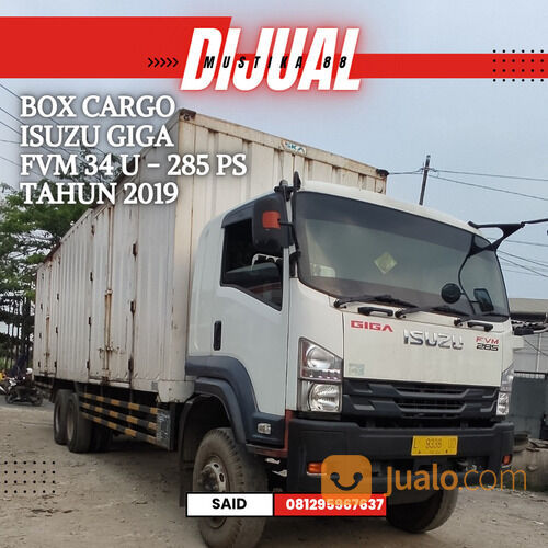 ISUZU GIGA FVZ 34 U - 285 PS FULL BOX / BOX CARGO TRONTON 6X2 TAHUN 2019