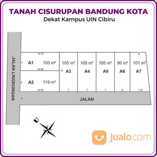 Tanah Bandung Kota Harga 1,5Jt per meter, Bayar 12x Tanpa Bunga di Kota
