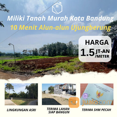 Tanah Bandung Kota Harga 1,5Jt per meter, Bayar 12x Tanpa Bunga di Kota