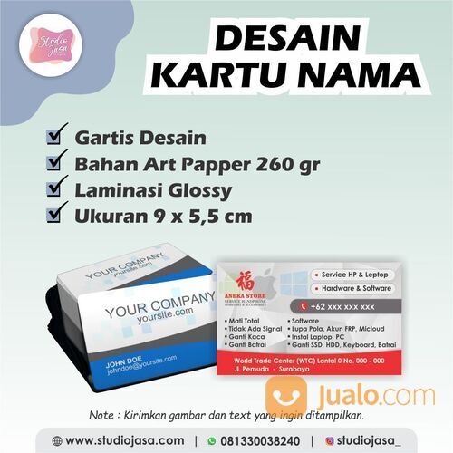 Brosur, Kartu nama, Undangan, Nota, Katalog