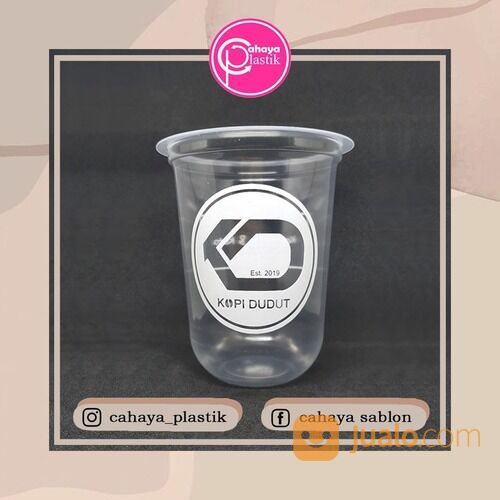 Sablon Gelas Plastik 14 Oz Oval 7 Gram Kemasan Minuman Kekinian Ice Coffee Cup Di Kota 2966