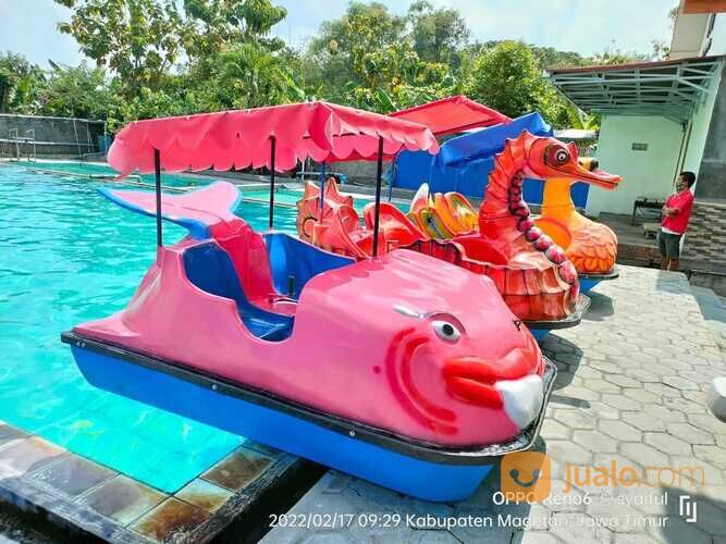wahana mainan bebek fiber sepeda air gowes odong-odong fiberglass