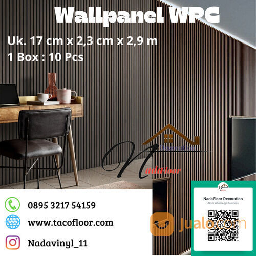 Wallpanel WPC Kisi-Kisi Hiasan Dinding Backdrop Motif Kayu Anti Rayap