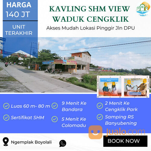 TANAH KAVLING SAMPING RS BANYU BENING BOYOLALI & DEKAT WADUK CENGKLIK GRATIS PAJAK & CASHBACK