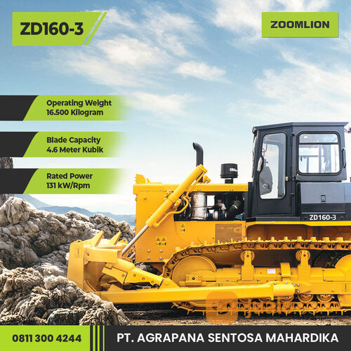 BULLDOZER ZOOM LION ZD160-3 BLADE CAPACITY 4.5 M3 Berat Operasional 16,5 Ton