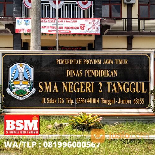 plang nama | plang nama sekolah