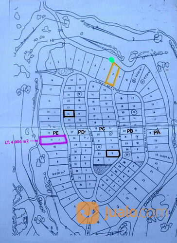 HARGA MIRING Rp 60 Jt/m2 Tanah Bukit Golf Pondok Indah, Jak-Sel, Luas Tanah 4006 m2
