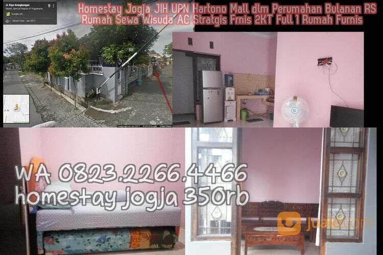 Homestay Jogja JIH UPN Hartono Mall dlm Perumahan Bulanan RS Rumah Sewa Wisuda AC Stratgis Frnis 2KT