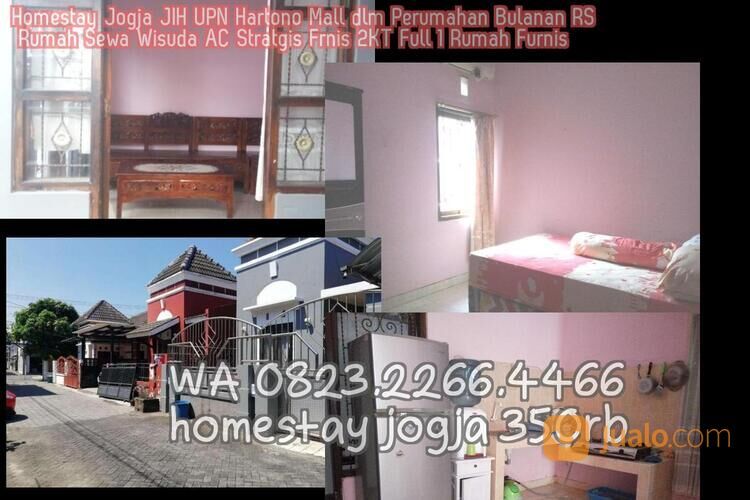 Homestay Jogja JIH UPN Hartono Mall dlm Perumahan Bulanan RS Rumah Sewa Wisuda AC Stratgis Frnis 2KT