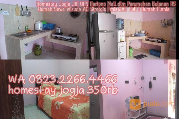 Homestay Jogja JIH UPN Hartono Mall dlm Perumahan Bulanan RS Rumah Sewa Wisuda AC Stratgis Frnis 2KT