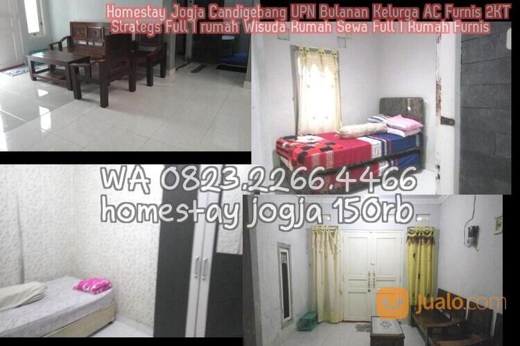 Homestay Jogja Candigebang UPN Bulanan Kelurga AC Furnis 2KT Strategs Full 1 rumah Wisuda Rumah Sewa