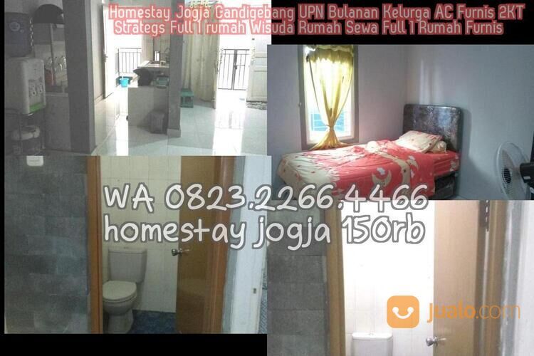 Homestay Jogja Candigebang UPN Bulanan Kelurga AC Furnis 2KT Strategs Full 1 rumah Wisuda Rumah Sewa