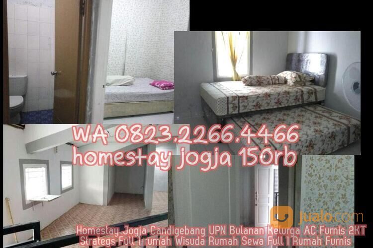 Homestay Jogja Candigebang UPN Bulanan Kelurga AC Furnis 2KT Strategs Full 1 rumah Wisuda Rumah Sewa