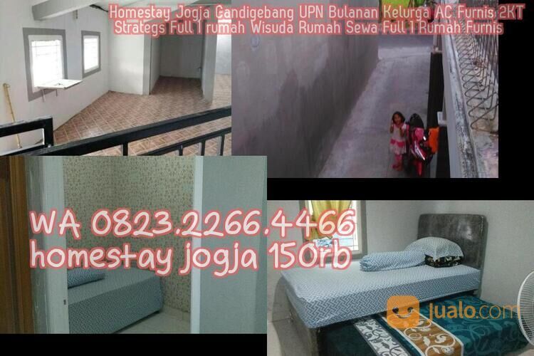 Homestay Jogja Candigebang UPN Bulanan Kelurga AC Furnis 2KT Strategs Full 1 rumah Wisuda Rumah Sewa