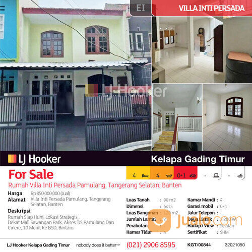 Rumah Villa Inti Persada Pamulang, Tangerang Selatan, Banten