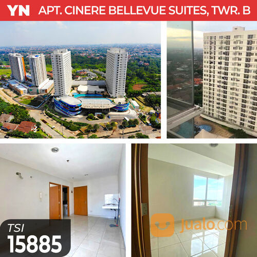 (TSI/15885) Apartemen Cinere Bellevue Suites, Tower B, Depok, 42 m², Lt. 19, HGB