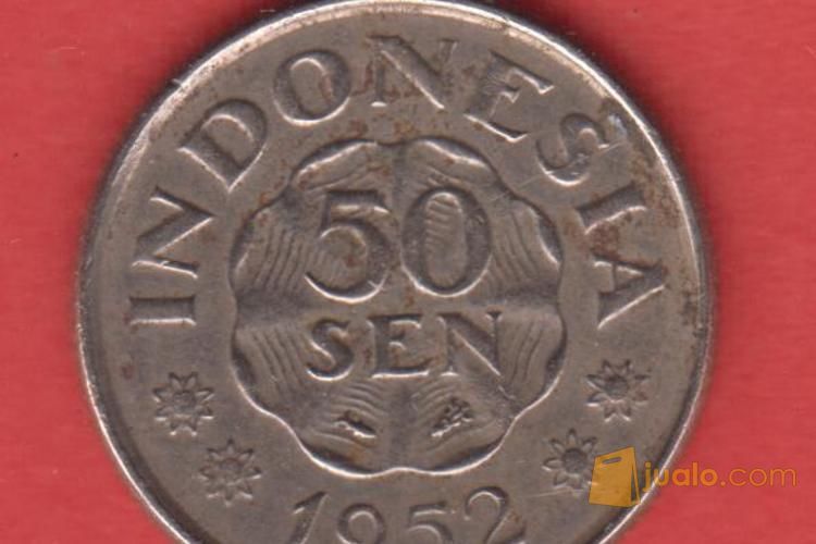 86.1 KEPING KOIN INDONESIA 50 SEN DIPONEGORO TAHUN 1952