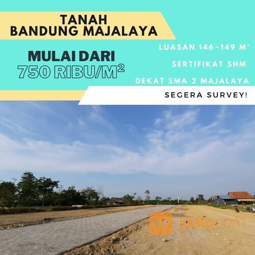 Tanah Bandung Majalaya 750 Ribu/m2 Surat SHM