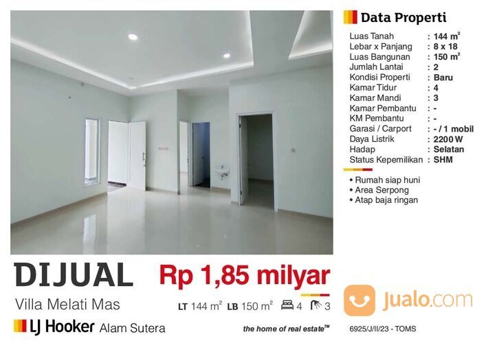 Rumah villa melati mas Serpong