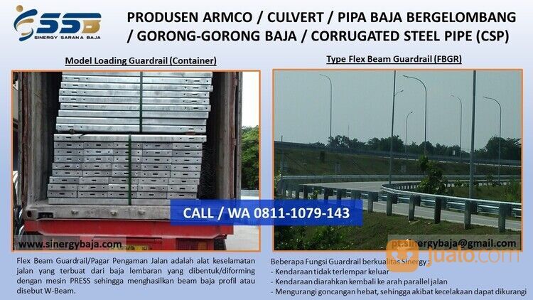 Armco Culvert Pipa Baja Bergelombang Gorong-Gorong Baja Guardrail - Nagekeo NTT