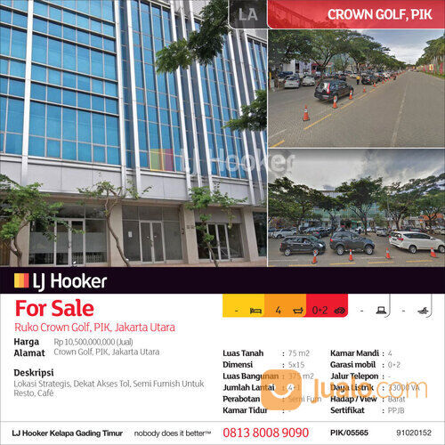 Ruko Crown Golf, PIK, Jakarta Utara di Kota Jakarta Utara, DKI Jakarta