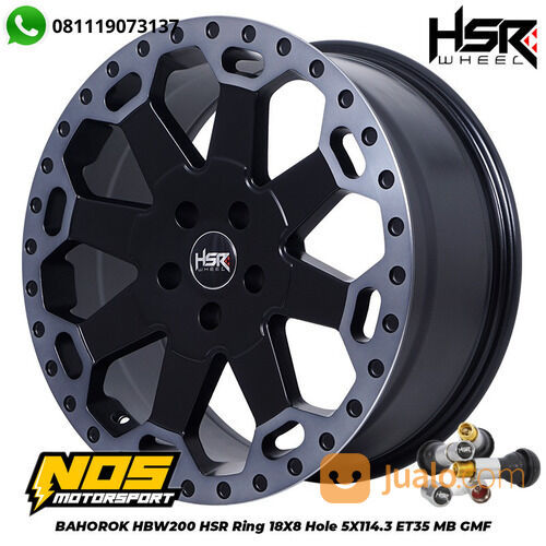 Velg Mobil HSR Ring 18 Untuk Xtrail Xpander Xover Lebar 8 Et 35 Warna Hitam Terlaris