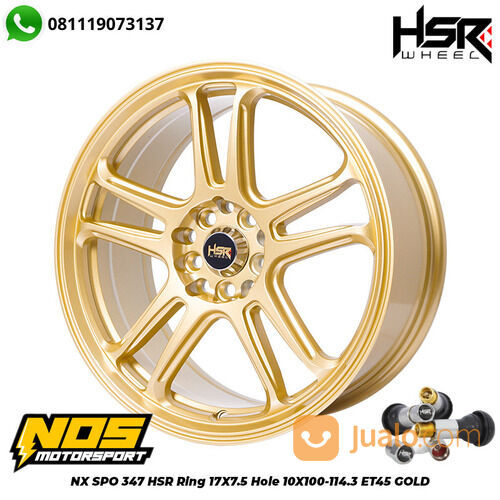 Velg Mobil Rush Innova Brv Ring 17 HSR Nx Spo Warna Gold Lebar 7,5 Baut 5 Terbaru Free Ongkir