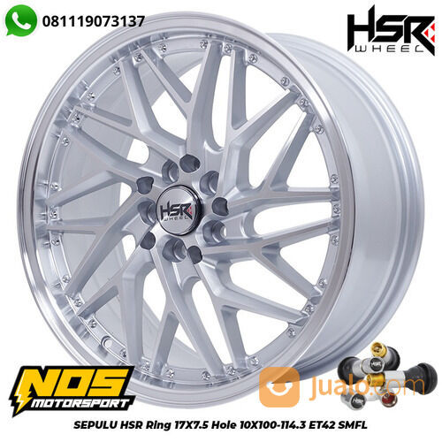 Velg Mobil HSR Sepuluh Ring 17 Untuk Civic Fd Camry Altis Veloz Lebar 7,5 Lubang 5 Terlaris