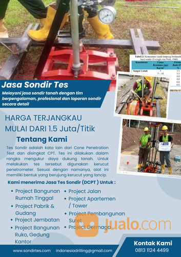 Jasa Sondir Test / CPT Kota Bekasi Sekitranya