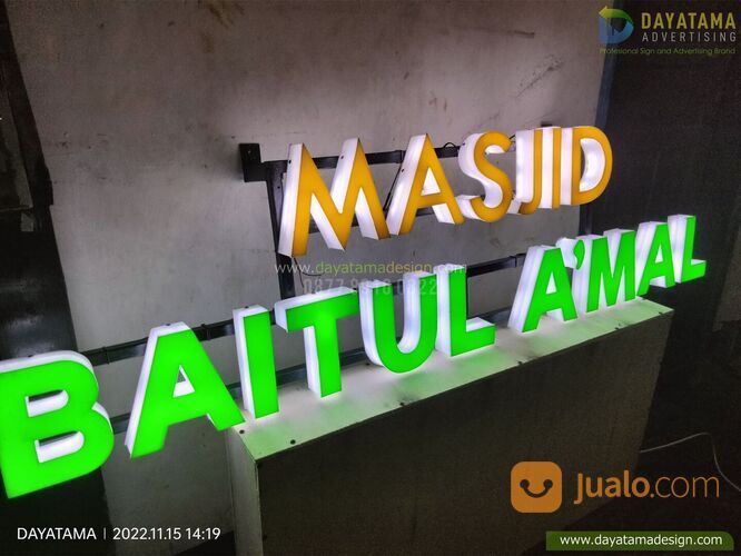 Neon Box dan Huruf Timbul Masjid Murah Berkualitas