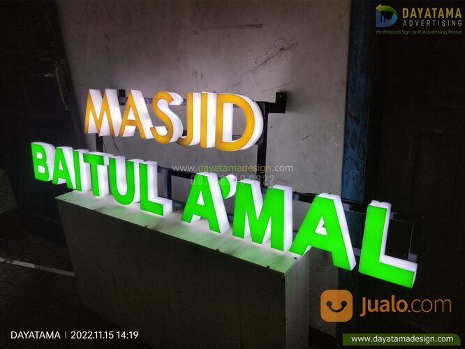 Neon Box dan Huruf Timbul Masjid Murah Berkualitas