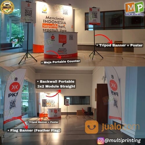 Pop Up Table Curve-Pop Up Counter Curve-Meja Pameran-Digital Printing