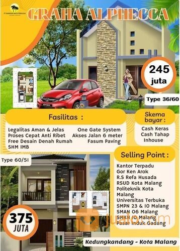 Rumah Murah Modern di Graha Alphecca Wonokoyo Kedungkandang Malang