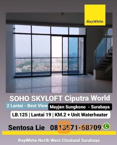 SOHO SKYLOFT Ciputra World Surabaya + WaterHeater + Wastafel,WC - Best City View + Best Price