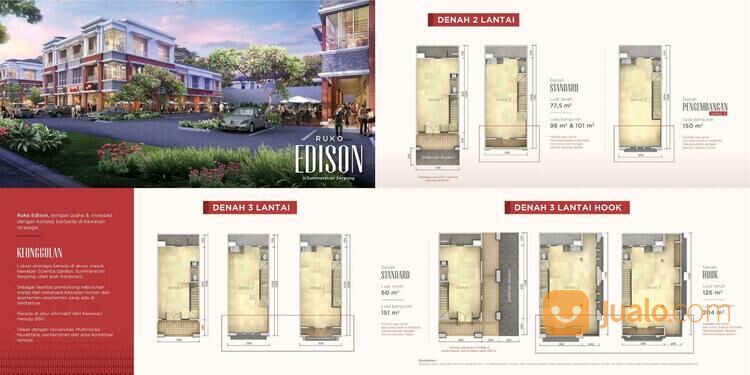 Ruko Edison Siap Pakai Lokasi Strategis di Gading Serpong