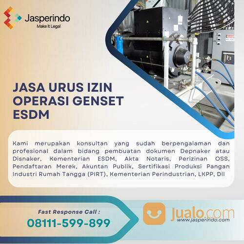 JASA URUS IZIN OPERASI GENSET ESDM