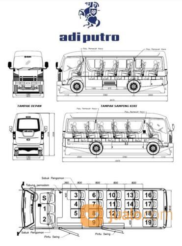 ISUZU NLR BL MIKROBUS 20 Seat Karoseri Adiputro