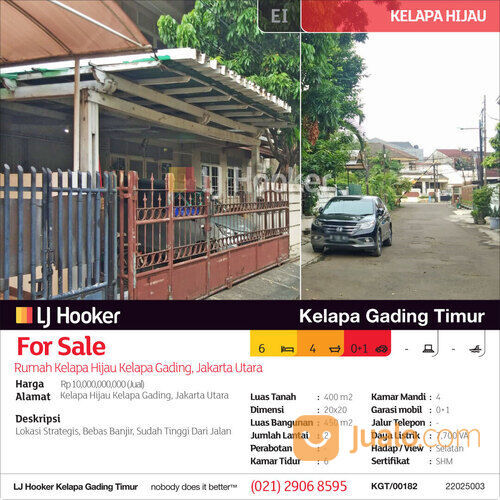 Rumah Jl. Kelapa Hijau Kelapa Gading, Jakarta Utara