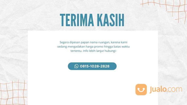 Promo! Papan Nama Ruangan Puskesmas, Harga Terbaik dan Termurah, WA: 0815-1028-2828, Jakarta