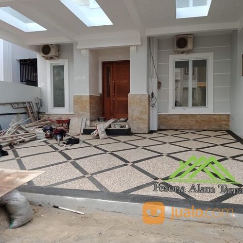 Jasa pemasngan carport batu sikat untuk garasi dll