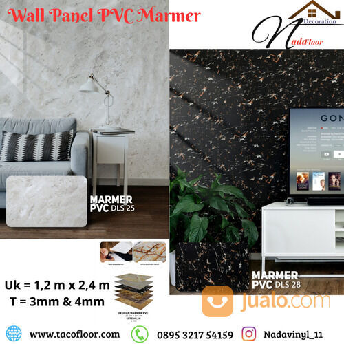Wall Panel Dekoratif PVC Board Motif Marmer Tebal 4 mm