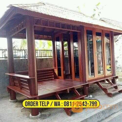 Gazebo Kayu Minimalis Modern Bandung | HP/WA: 0811-2543-799