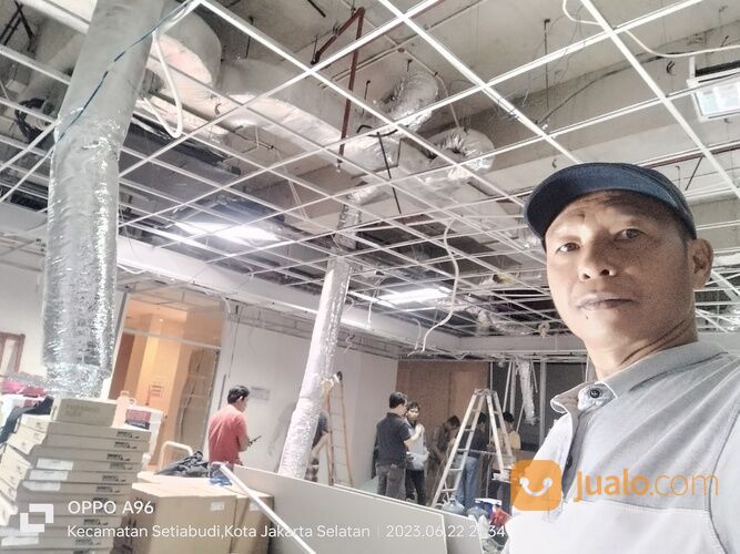 Harga Pasang Plafon Gyptile Rangka Crostee Maintee Modul 60x60, Terbaru (Bahan +Jasa)u