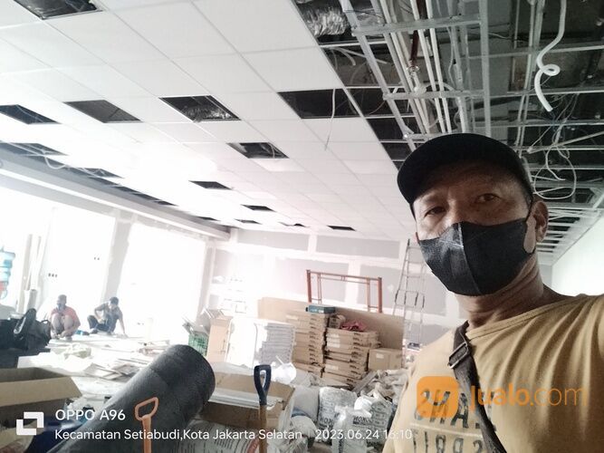 Harga Pasang Plafon Akustik Gyptile Modul 60 x 60 (Bahan+Upah)
