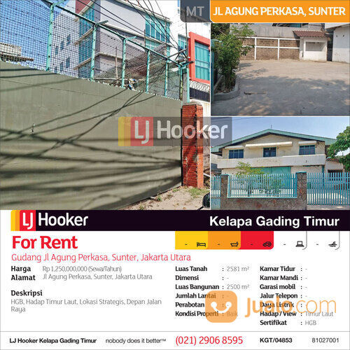 Gudang Jl Agung Perkasa Sunter, Jakarta Utara