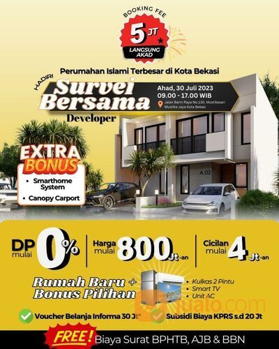 RUMAH CLUSTER SYARIAH DI BEKASI TIMUR