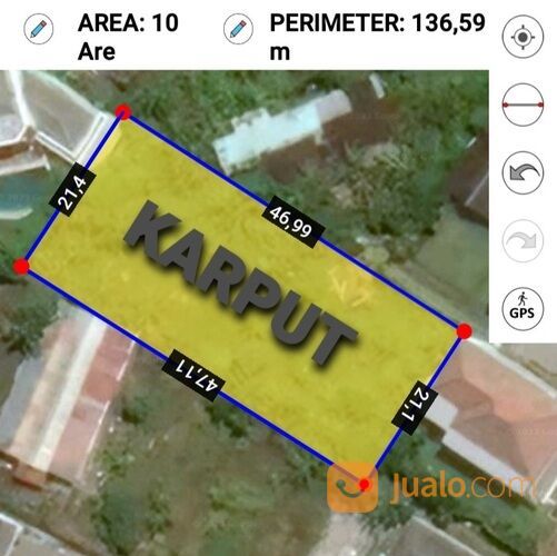 Tanah 10 are, Jl. Tanah Barak Batu Bolong Canggu Kuta Utara