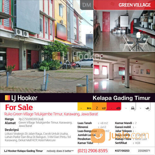 Ruko Green Village Telukjambe Timur, Karawang, Jawa Barat